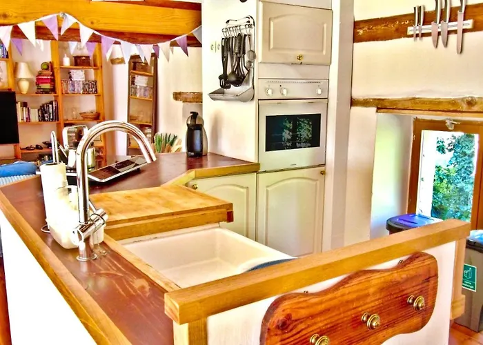 Romantic Village School With Sunny Garden